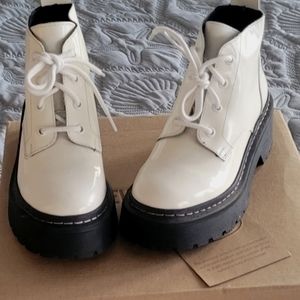 Leather Platform Booties NWT